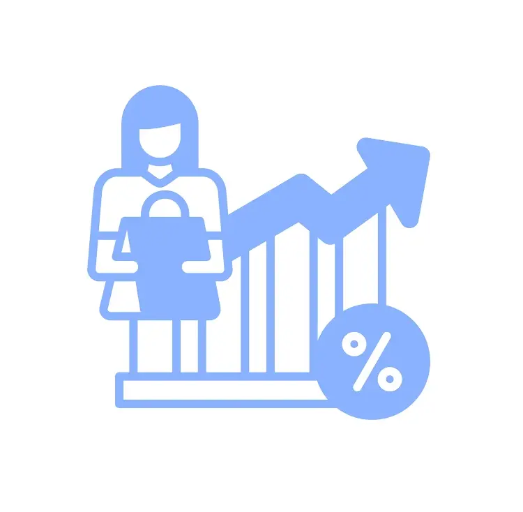 Conversion Rate Mixed Two-tone color and contrasting background icon illustration (casusbene-conversion-optimierung-2)